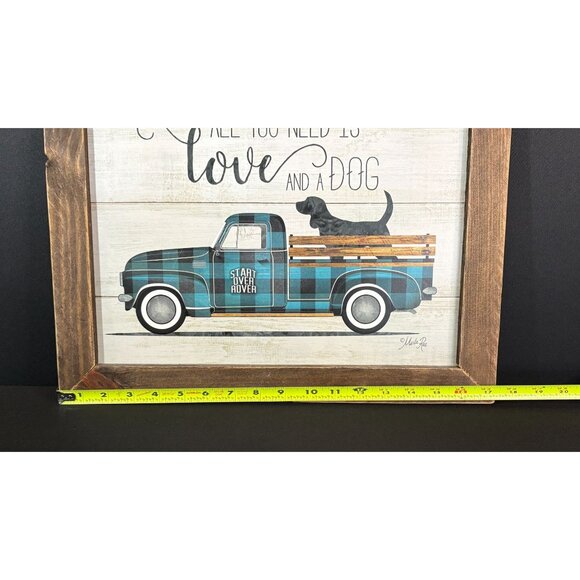 All You Need Is Love And A Dog Wall Art Love and a Dog - Vintage Truck Marla Rae - Picture 5 of 5